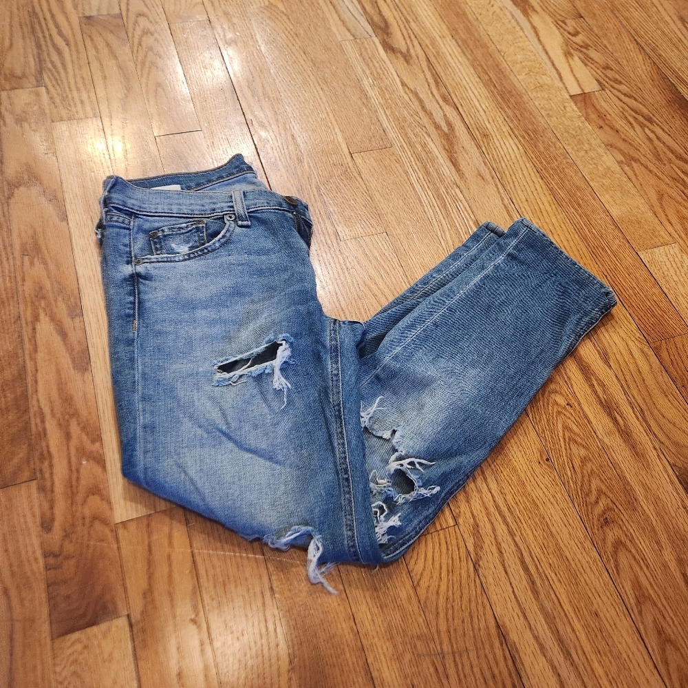 Rag & Bone Distressed Blue Denim Jeans size 25